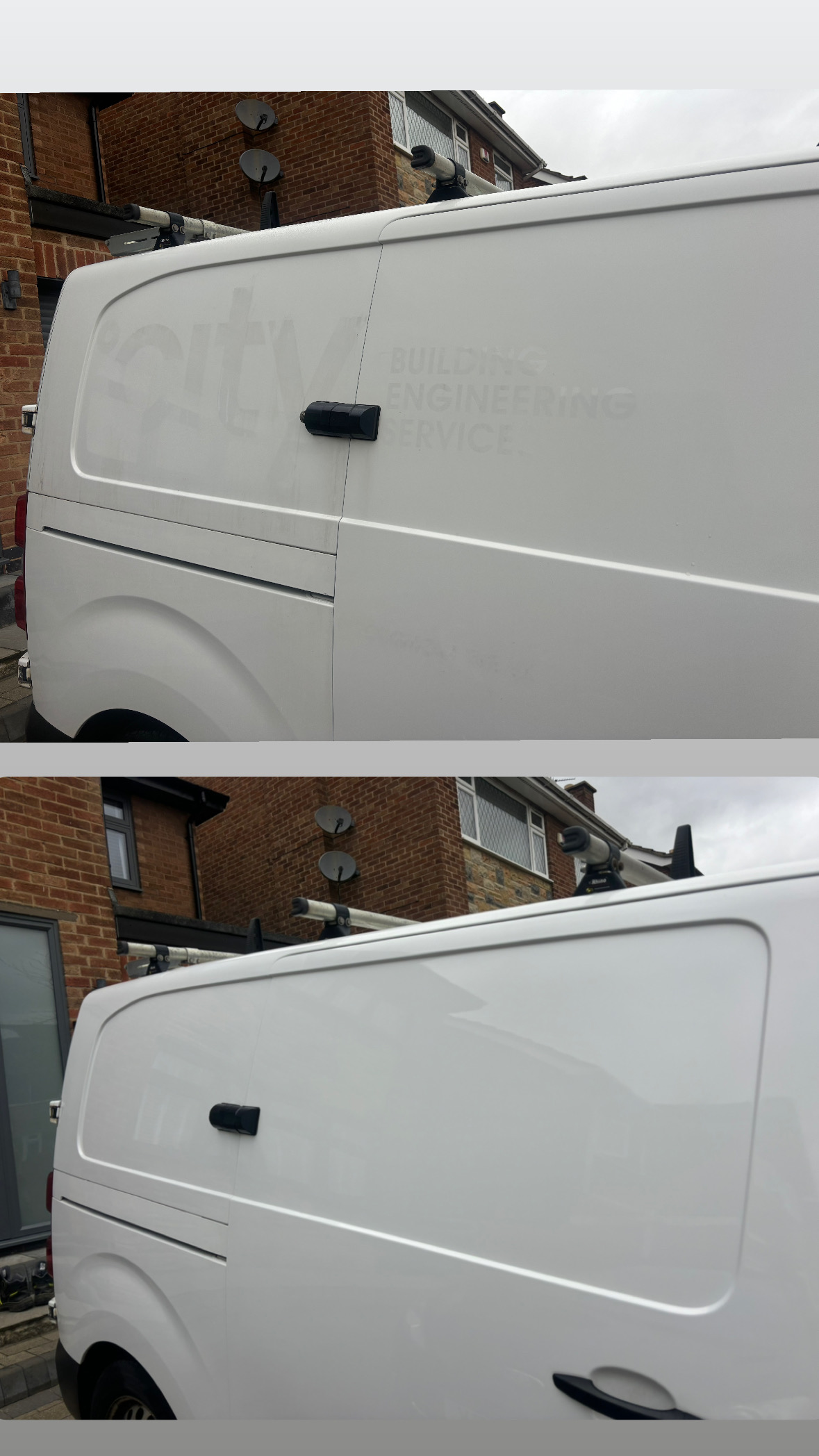 Sign Writing Removal — Commercial Van